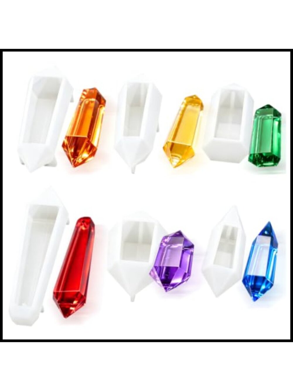 6pc Pendulum Resin Molds Silicone Casting for Jewelry Making DIY